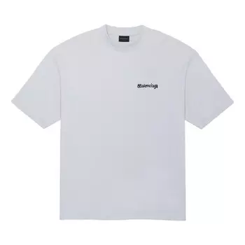 Футболка bb logo t-shirt 'white' Balenciaga, белый