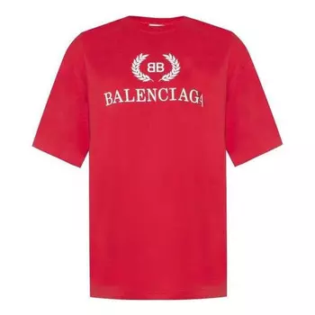 Футболка bb t-shirt 'red white' Balenciaga, красный