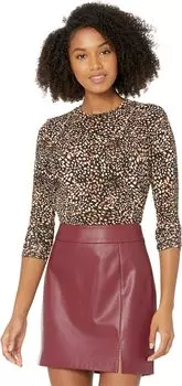 Футболка BCBGeneration Rib Knit T-Shirt - W1WX6T01, цвет Leopard