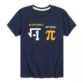 Футболка Be Rational Get Real Graphic для мальчиков 8–20 лет Licensed Character, синий
