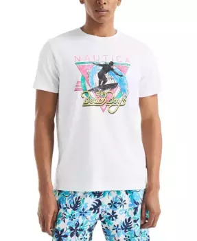 Футболка Beach Boys x Men's с логотипом Nautica, белый