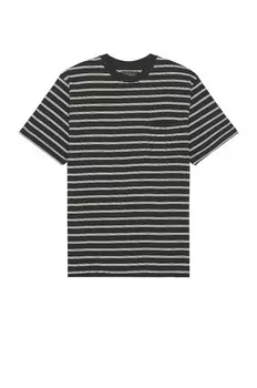 Футболка Beams Plus Multi Stripe Pocket, цвет Cool Grey