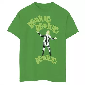 Футболка Beetlejuice Chant с портретом и графическим рисунком для мальчиков 8–20 лет Licensed Character, цвет Kelly