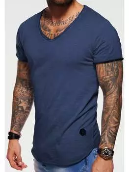 Футболка behype, цвет navy/washed