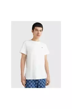 Футболка - Белая - Приталенная Tommy Jeans, белый