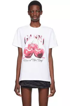 Футболка «Белая вишня» GANNI