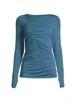 Футболка Bell со сборками и длинными рукавами Capsule 121, цвет moon blue