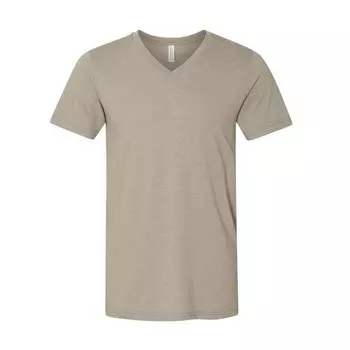 Футболка Bella + Canvas Heather из ПВХ с V-образным вырезом Bella+Canvas, цвет Heather Stone