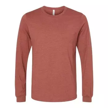 Футболка Bella + Canvas Heather из ПВХ с длинными рукавами Bella+Canvas, цвет Heather Clay