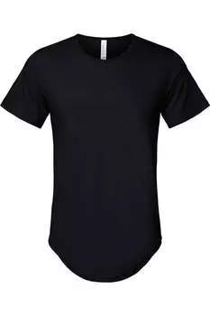 Футболка BELLA + CANVAS Jersey с закругленным краем, черный