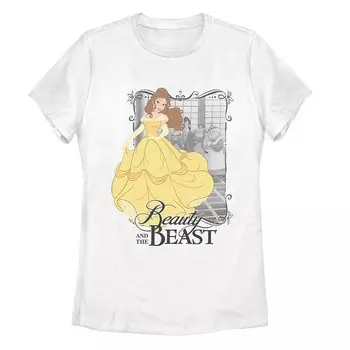 Футболка Belle для бальных танцев Disney's Beauty and the Beast для юниоров Licensed Character, белый