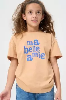 Футболка Belle oversize с надписью Angel & Rocket