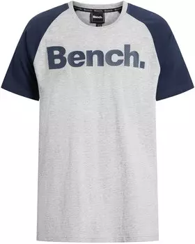 Футболка Bench, темно-синий/пятнистый серый