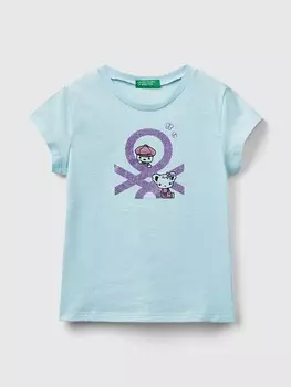 Футболка Benetton, светло-синий