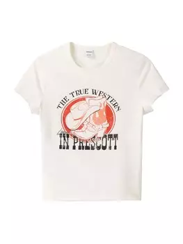 Футболка Bershka, белый