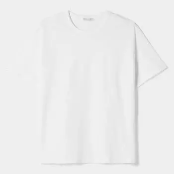 Футболка Bershka Oversized, белый