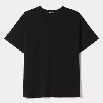 Футболка Bershka Oversized, черный