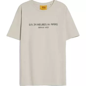 Футболка Bershka Regular Fit 24h Le Mans, светло-бежевый