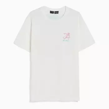 Футболка Bershka Rick &amp; Morty Print Regular Fit Short Sleeve, белый