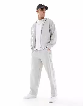Футболка Bershka seersucker co-ord joggers in light grey