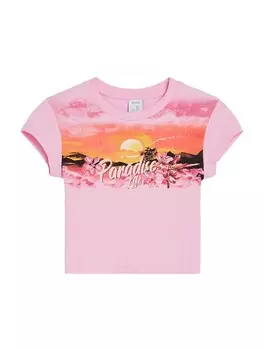 Футболка Bershka Shirt, цвет fuchsia/rose