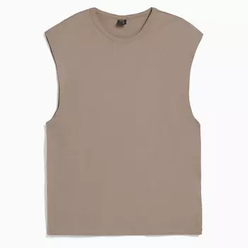 Футболка Bershka Sleeveless Oversize, серый