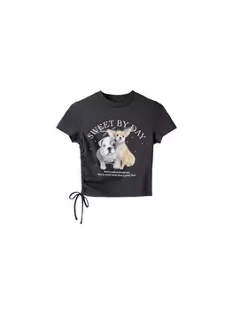 Футболка Bershka, темно-серый