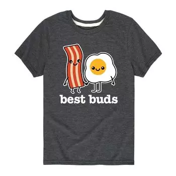 Футболка Best Buds с беконом и яйцом для мальчиков 8–20 лет Licensed Character, серый
