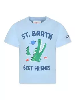 Футболка Best Friends из органического хлопка MC2 Saint Barth Kids, синий