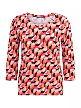 Футболка Betty Barclay Printshirt mit 3/4 Arm, цвет Rot/Schwarz