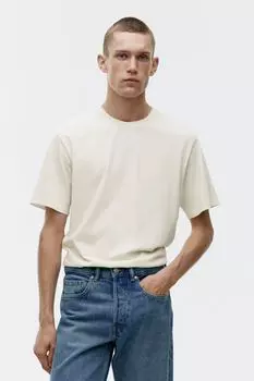 Футболка без боковых швов Arket, бежевый