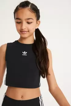 Футболка без рукавов Adicolor короткого кроя Adidas Originals, черный