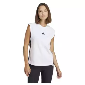 Футболка без рукавов adidas Essentials 3 Stripes Cotton Lifestyle Tank, белый