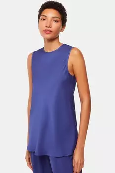 Футболка без рукавов Clara удлиненного кроя Whistles, синий