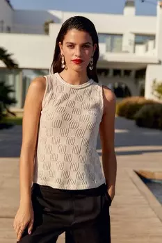 Футболка без рукавов крючком Next, желтый