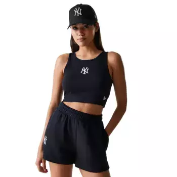 Футболка без рукавов New Era MLB Midi Le Crop New York Yankees, черный