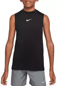 Футболка без рукавов Nike для мальчиков Pro Dri-FIT, черный/белый