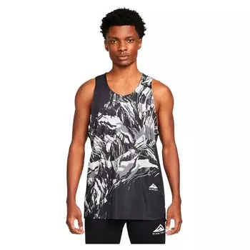 Футболка без рукавов Nike Dri Fit Trail Rise 365 Printed, черный