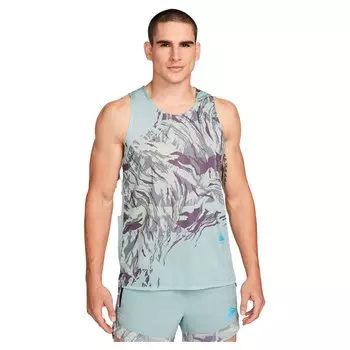 Футболка без рукавов Nike Dri Fit Trail Rise 365 Printed, зеленый
