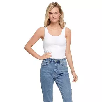 Футболка без рукавов Only Live Love Life, белый