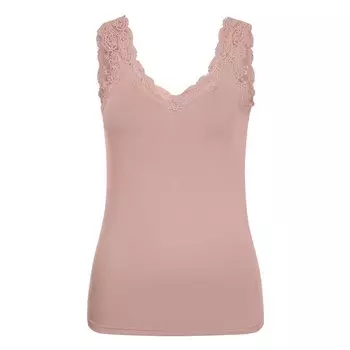 Футболка без рукавов Pieces Barbera Lace, розовый