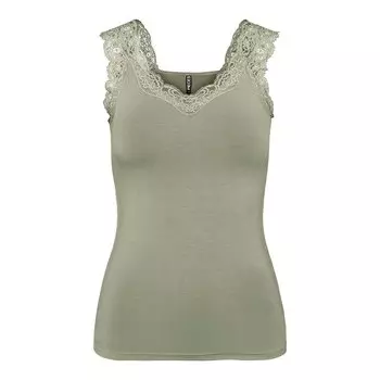 Футболка без рукавов Pieces Barbera Lace, зеленый