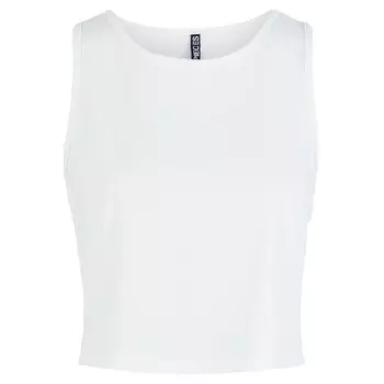 Футболка без рукавов Pieces Kylie Crop, белый