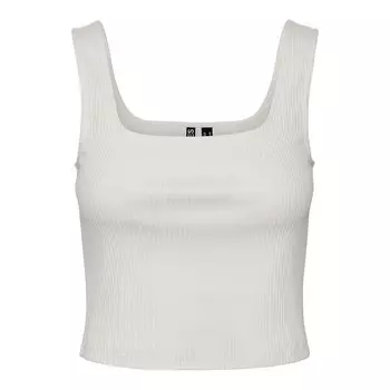 Футболка без рукавов Pieces Nukisa Cropped, белый