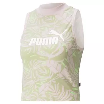 Футболка без рукавов Puma Floral Vibes Aop High Neck, розовый