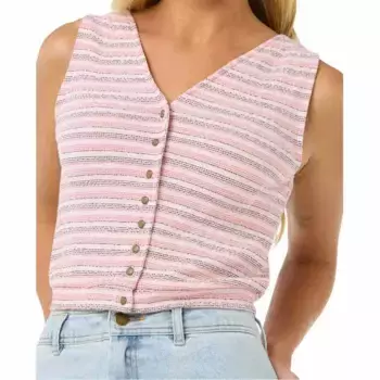 Футболка без рукавов Rip Curl Sanza Waffle II, розовый