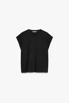 Футболка без рукавов с эффектом стирки ZARA, черный
