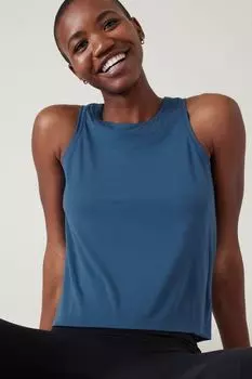 Футболка без рукавов с круглым вырезом Athleta, синий