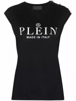 Футболка без рукавов с логотипом Philipp Plein, черный