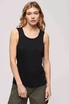 Футболка без рукавов с широким вырезом Superdry, черный